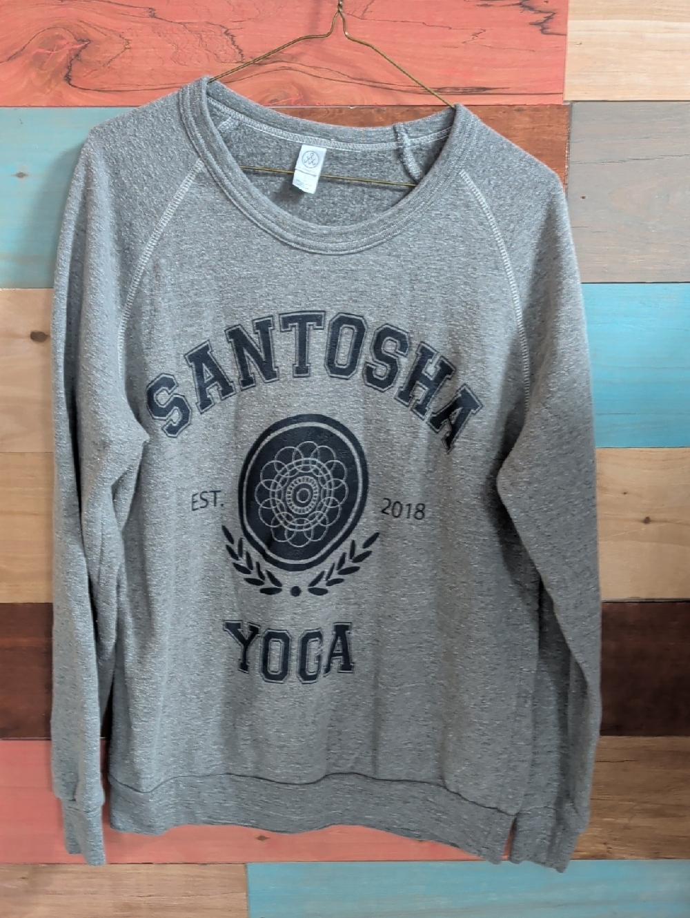 Alternative Gray Santosha Graphic Crewneck Sweatshirt